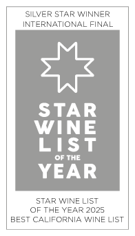 Silver Badge, INTERNATIONAL FINAL, Best California Wine List